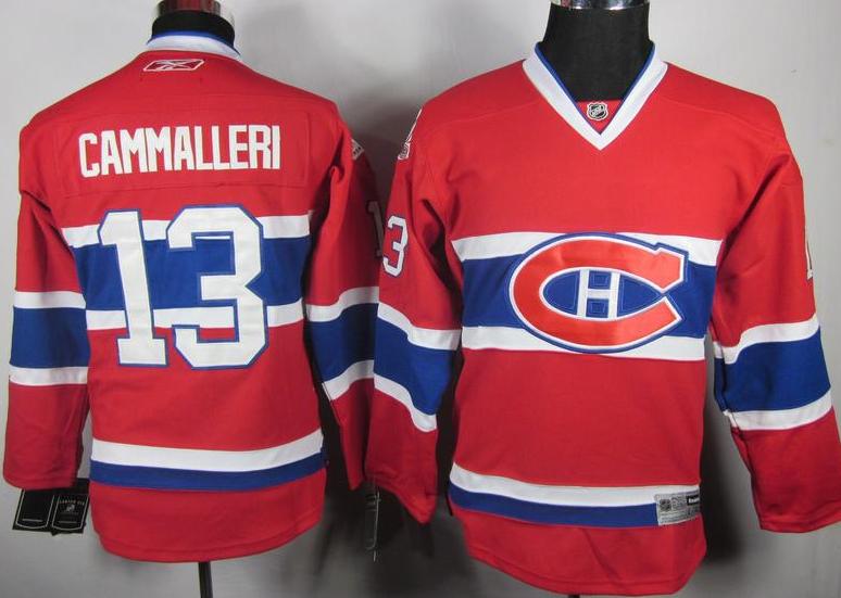 Kids Montreal Canadiens 13 Michael Cammalleri Red NHL Jerseys For Sale