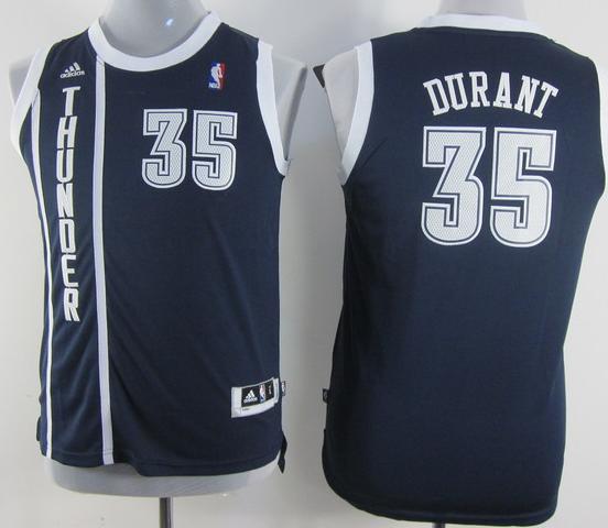 Kids Oklahoma City Thunder 35 Kevin Durant Blue Revolution 30 Swingman NBA Jersey Cheap