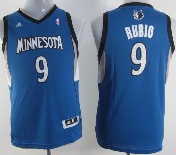 Kids Minnesota Timberwolves 9 Rubio Blue Revolution 30 Swingman Jerseys Cheap