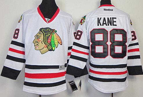 Kids Chicago Blackhawks 88 Patrick Kane White NHL Jerseys For Sale