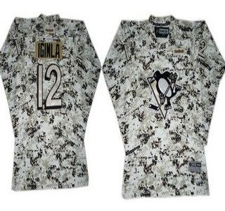 Kids Pittsburgh Penguins 12 Jarome Iginla White Camo NHL Jerseys For Sale