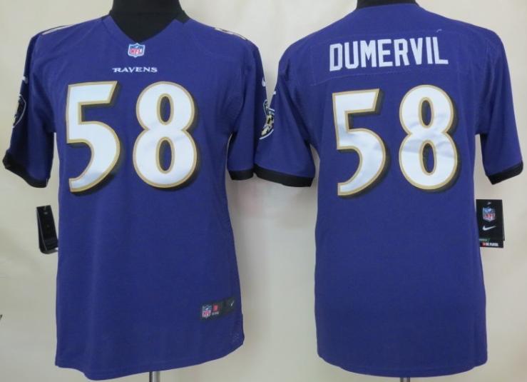Kids Nike Baltimore Ravens 58 Elvis Dumervil White NFL Football Jerseys Cheap