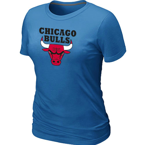 Cheap Women Chicago Bulls Big & Tall Primary Logo L.blue NBA Basketball T-Shirt