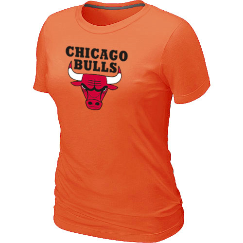 Cheap Women Chicago Bulls Big & Tall Primary Logo Orange NBA Basketball T-Shirt