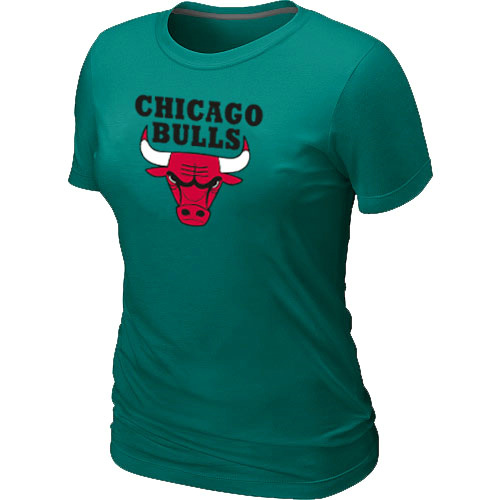 Cheap Women Chicago Bulls Big & Tall Primary Logo L.Green NBA Basketball T-Shirt