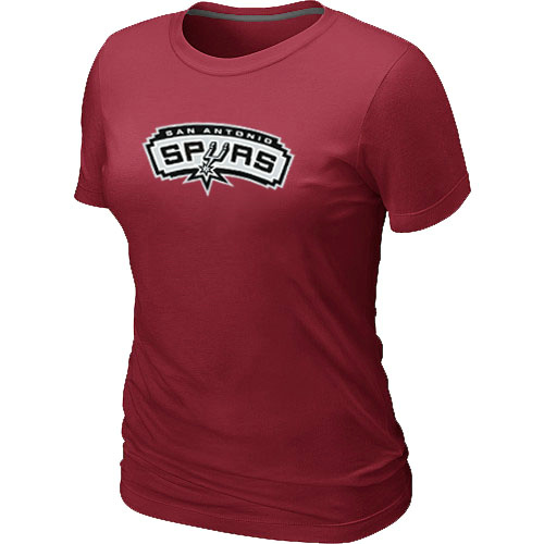 Cheap Women San Antonio Spurs Big & Tall Primary Logo Red NBA Basketball T-Shirt