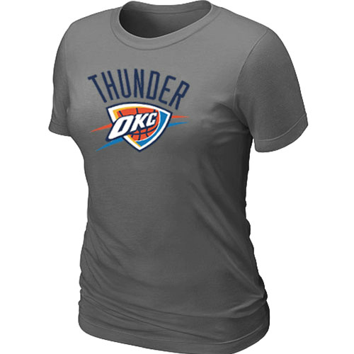 Cheap Women Oklahoma City Thunder Big & Tall Primary Logo D.Grey NBA Basketball T-Shirt