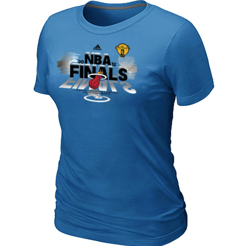 Cheap Women Miami Heat 2012 Eastern Conference Champions L.blue NBA Basketball T-Shirt