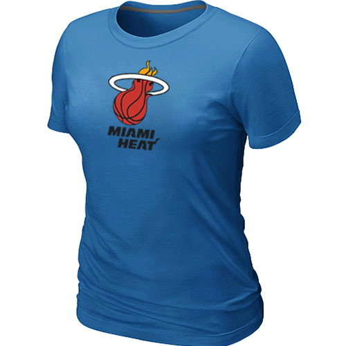 Cheap Women Miami Heat Big & Tall Primary Logo L.blue NBA Basketball T-Shirt