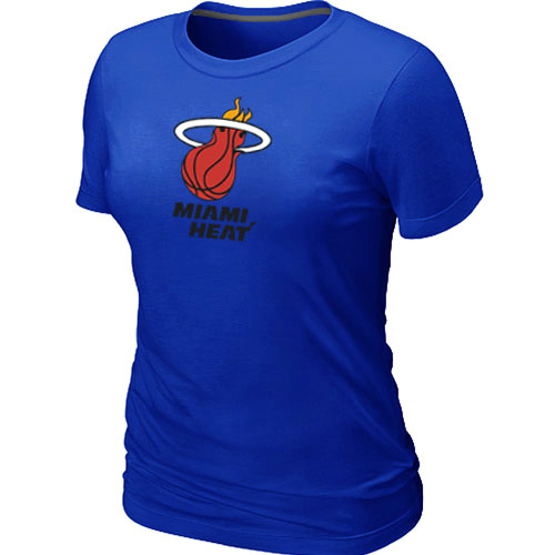 Cheap Women Miami Heat Big & Tall Primary Logo Blue NBA Basketball T-Shirt