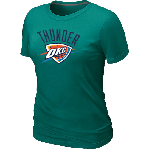 Cheap Women Oklahoma City Thunder Big & Tall Primary Logo L.Green NBA Basketball T-Shirt