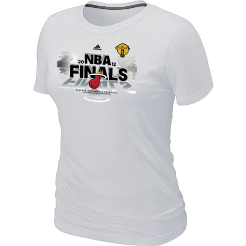 Cheap Women Miami Heat 2012 Eastern Conference Champions White NBA Basketball T-Shirt