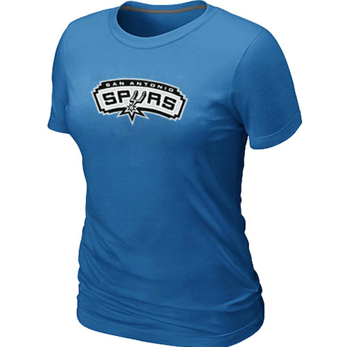 Cheap Women San Antonio Spurs Big & Tall Primary Logo L.blue NBA Basketball T-Shirt