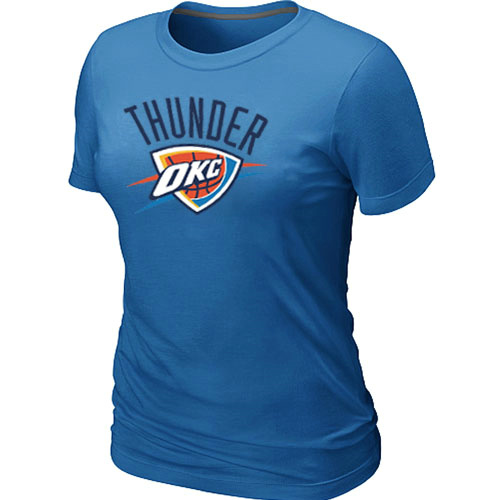 Cheap Women Oklahoma City Thunder Big & Tall Primary Logo L.blue NBA Basketball T-Shirt