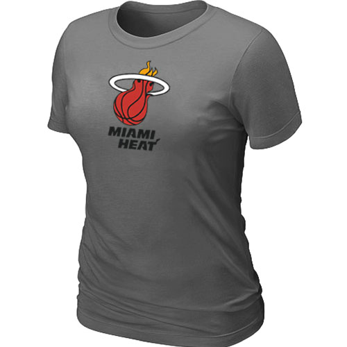 Cheap Women Miami Heat Big & Tall Primary Logo D.Grey NBA Basketball T-Shirt