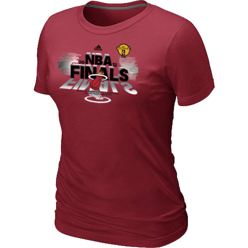 Cheap Women Miami Heat 2012 Eastern Conference Champions Red NBA Basketball T-Shirt