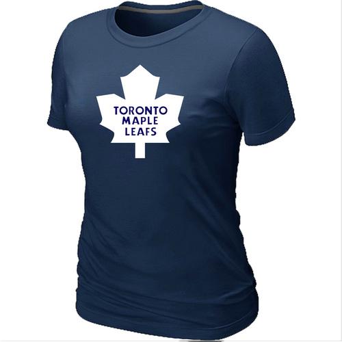 Cheap Women Toronto Maple Leafs Big & Tall Logo D.Blue NHL T-Shirt