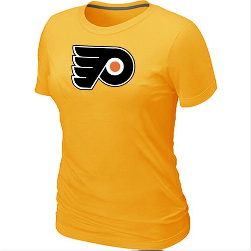 Cheap Women Philadelphia Flyers Big & Tall Logo Yellow NHL T-Shirt