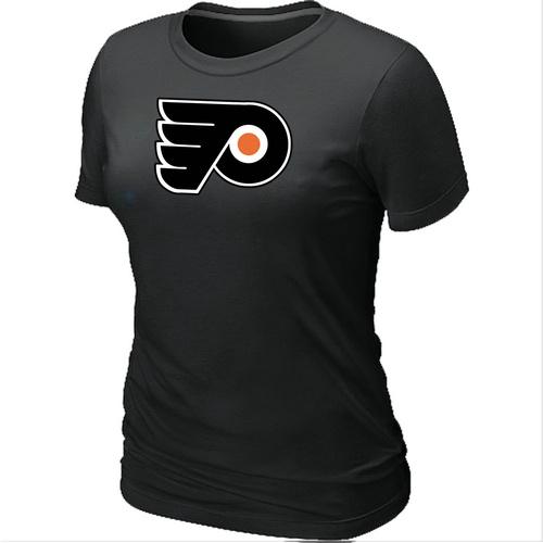 Cheap Women Philadelphia Flyers Big & Tall Logo Black NHL T-Shirt