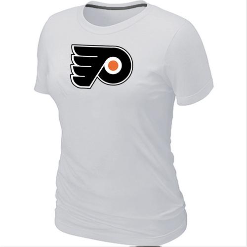 Cheap Women Philadelphia Flyers Big & Tall Logo White NHL T-Shirt