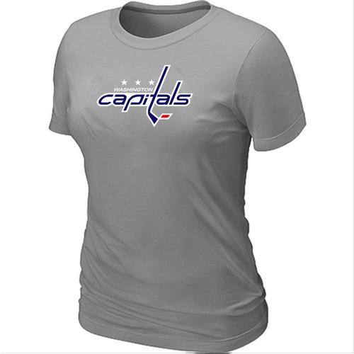 Cheap Women Washington Capitals Big & Tall Logo L.Grey NHL T-Shirt