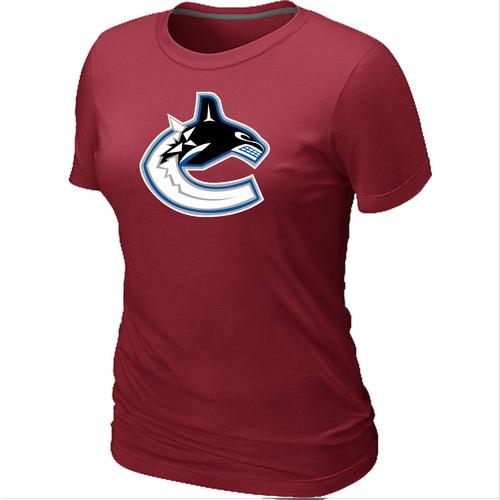 Cheap Women Vancouver Canucks Big & Tall Logo Red NHL T-Shirt