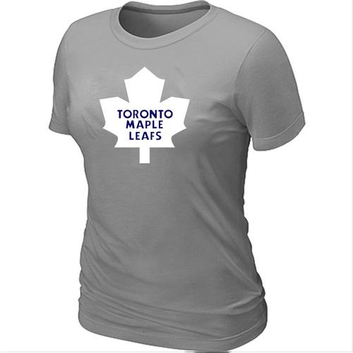 Cheap Women Toronto Maple Leafs Big & Tall Logo L.Grey NHL T-Shirt