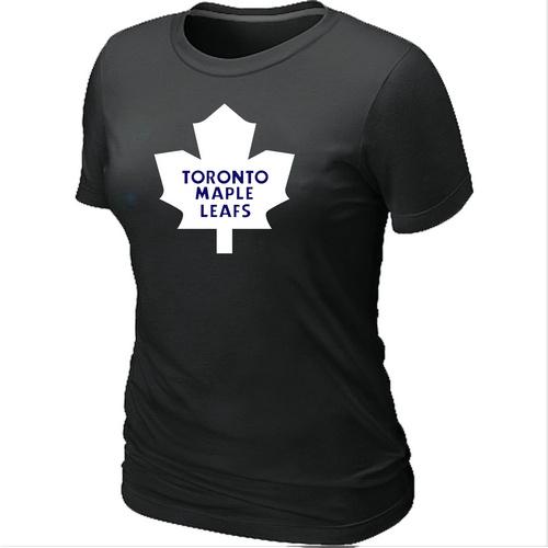 Cheap Women Toronto Maple Leafs Big & Tall Logo Black NHL T-Shirt