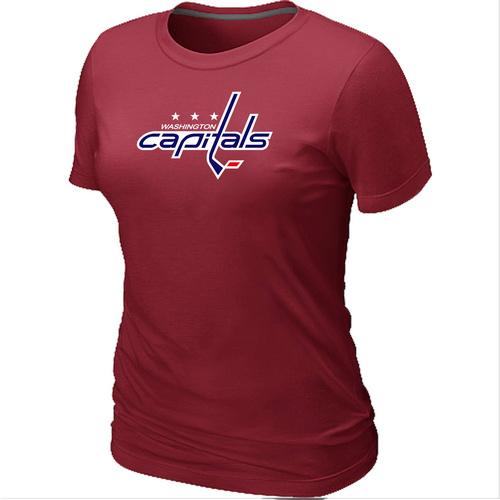 Cheap Women Washington Capitals Big & Tall Logo Red NHL T-Shirt