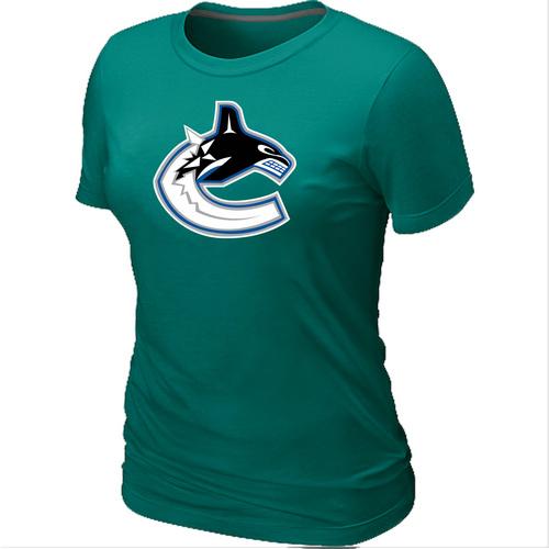 Cheap Women Vancouver Canucks Big & Tall Logo L.Green NHL T-Shirt