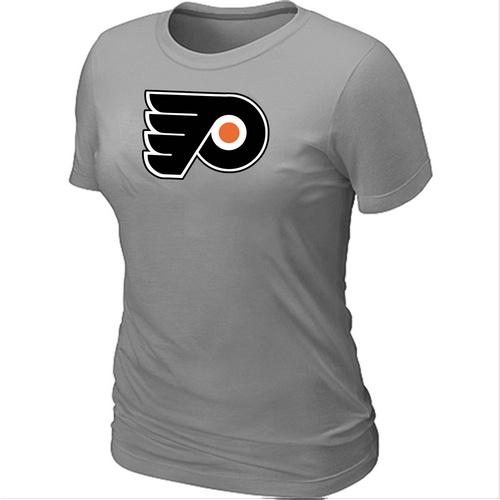 Cheap Women Philadelphia Flyers Big & Tall Logo L.Grey NHL T-Shirt