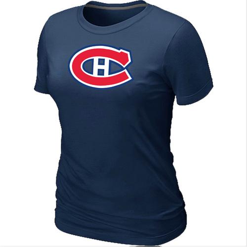 Cheap Women Montr??al Canadiens Big & Tall Logo D.Blue NHL T-Shirt