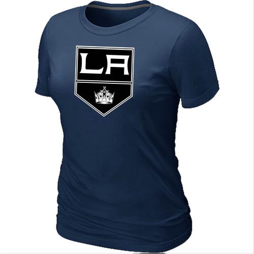 Cheap Women Los Angeles Kings Big & Tall Logo D.Blue NHL T-Shirt