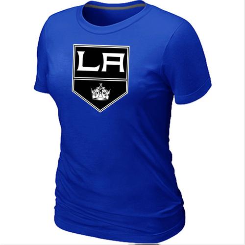 Cheap Women Los Angeles Kings Big & Tall Logo Blue NHL T-Shirt