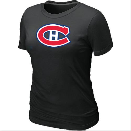 Cheap Women Montr??al Canadiens Big & Tall Logo Black NHL T-Shirt