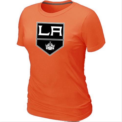 Cheap Women Los Angeles Kings Big & Tall Logo Orange NHL T-Shirt