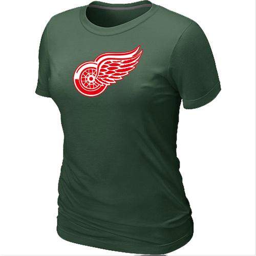 Cheap Women Detroit Red Wings Big & Tall Logo D.Green NHL T-Shirt