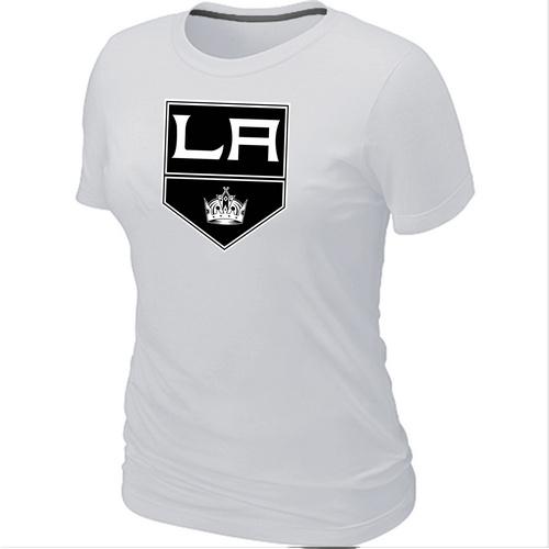 Cheap Women Los Angeles Kings Big & Tall Logo White NHL T-Shirt
