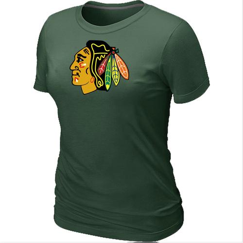 Cheap Women Chicago Blackhawks Big & Tall D.Green Logo NHL T-Shirt