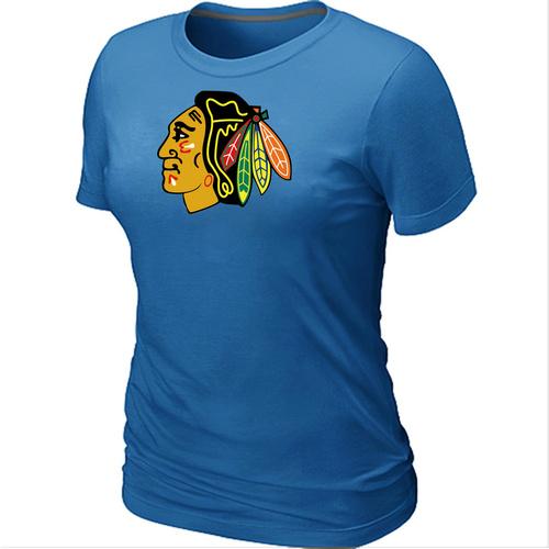 Cheap Women Chicago Blackhawks Big & Tall L.blue Logo NHL T-Shirt