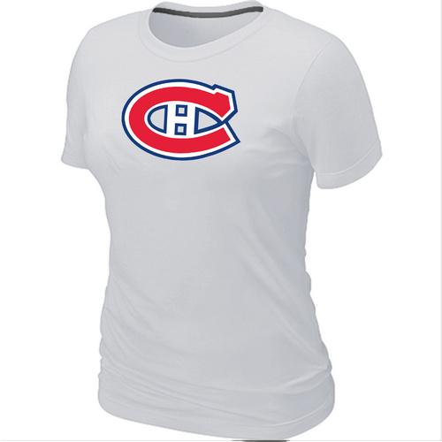 Cheap Women Montr??al Canadiens Big & Tall Logo White NHL T-Shirt
