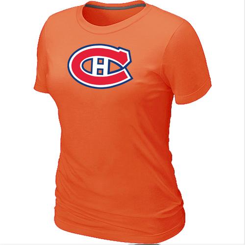 Cheap Women Montr??al Canadiens Big & Tall Logo Orange NHL T-Shirt
