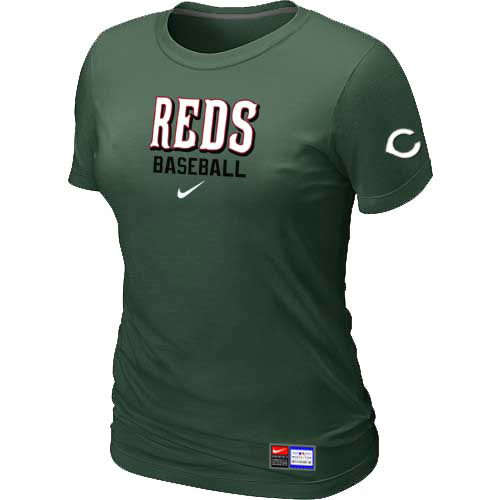 Cheap Women Cincinnati Reds Nike D.Green Short Sleeve Practice MLB Baseball T-Shirt