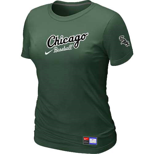Cheap Women Chicago White Sox Nike D.Green Away Practice MLB Baseball T-Shirt