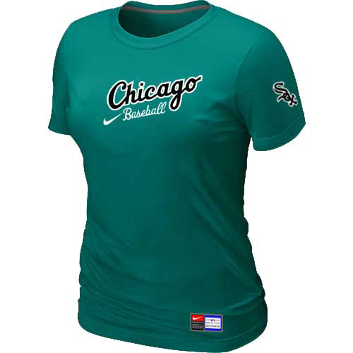 Cheap Women Chicago White Sox Nike L.Green Away Practice MLB Baseball T-Shirt