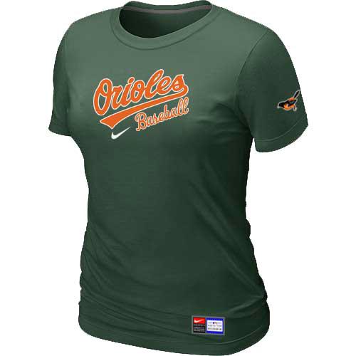Cheap Women Baltimore Orioles Nike D.Green Short Sleeve Practice MLB Baseball T-Shirt