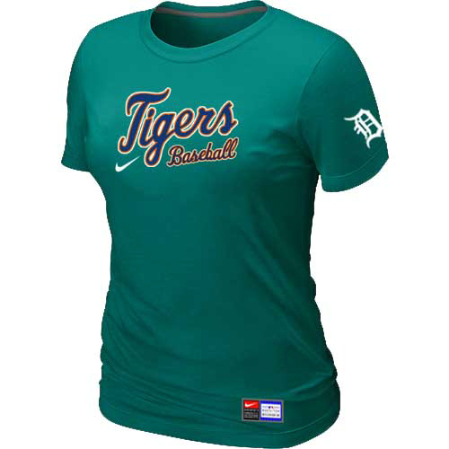 Cheap Women Detroit Tigers Nike L.Green Short Sleeve Practice MLB Baseball T-Shirt