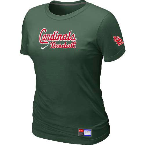 Cheap Women St. Louis Cardinals Nike D.Green Short Sleeve Practice MLB Baseball T-Shirt