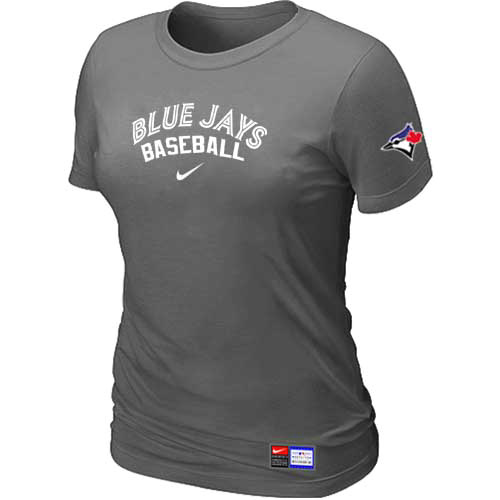 Cheap Women Toronto Blue Jays Nike D.Grey Short Sleeve Practice MLB Baseball T-Shirt