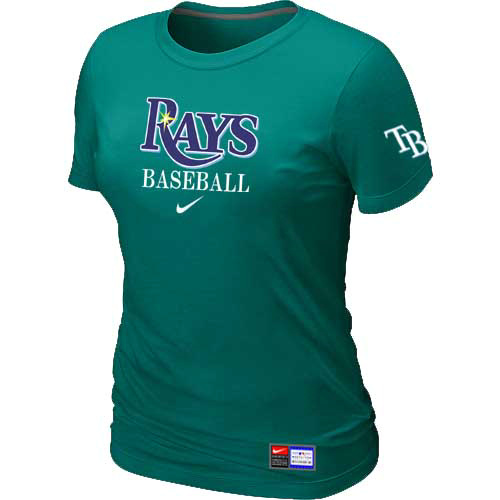 Cheap Women Tampa Bay Rays Nike L.Green Short Sleeve Practice MLB Baseball T-Shirt